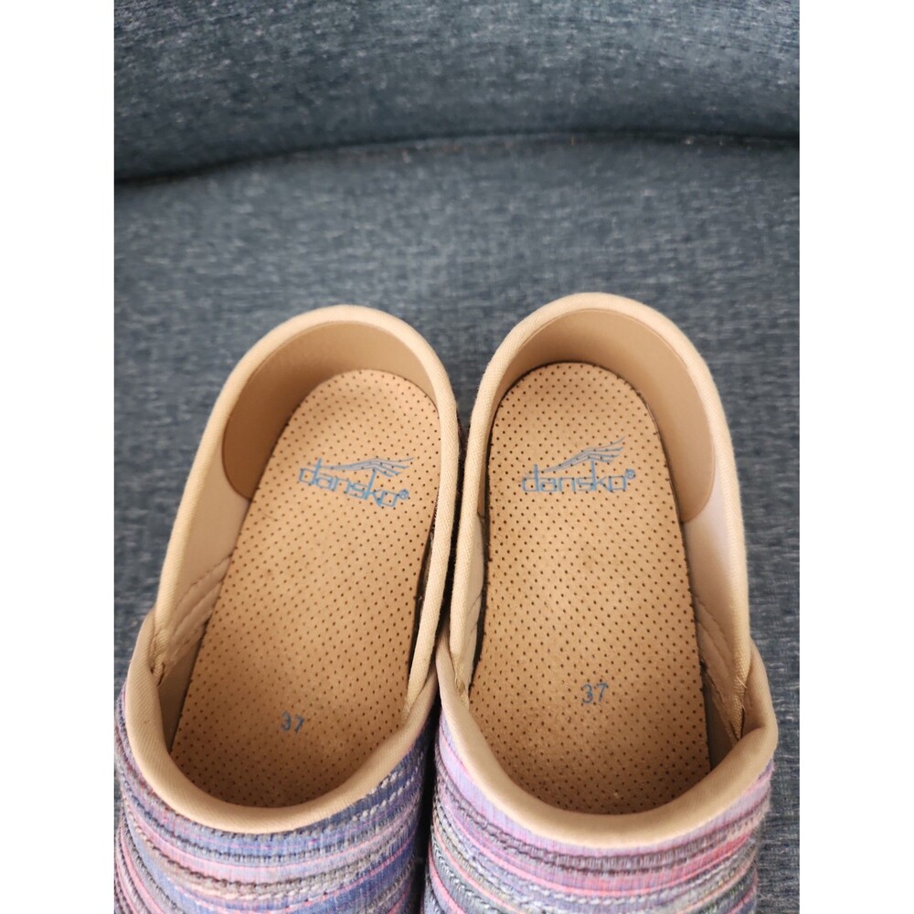 Dansko Jute Pro Fabric Striped Slip-on Clog Shoes Size 37 US 6.5 - Picture 5 of 7